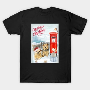 Norfolk Terriers Merry Christmas Santa Dog T-Shirt